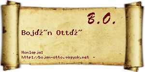 Boján Ottó névjegykártya